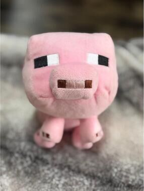 Minecraft Mojang Pig Plush Piglet 6" Stuffed Animal  2014 Pink